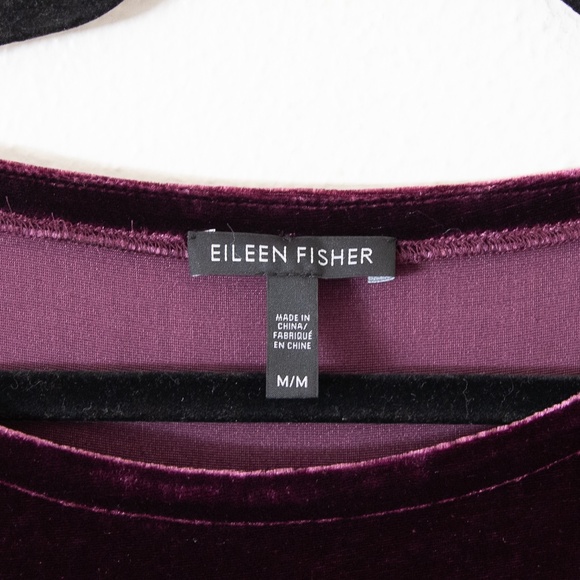 Eileen Fisher Ballet Neck Duster Shift Dress Velvet Silk Duster - No slip - Picture 5 of 7
